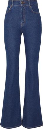 Max Mara Flared Jeans - Dames - Flared Jeans - Blauw - 4XS - Katoen - Jeans