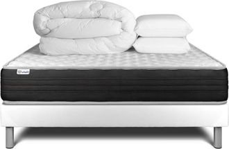 VITALIT Pack colch&oacute;n blanco espuma viscoel&aacute;stica 140 x 190
