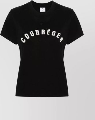 Courrèges number print sleeve detail top