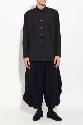 Comme Des Gar&ccedil;ons Comme Des Gar&ccedil;ons Black Wool Wide-leg Trousers, Mens, Black