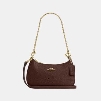 Coach Womens Teri Mini Crossbody Bag - Brown Leather - One Size