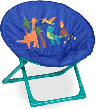 Relaxdays Relaxdays - Moon Chair Kids, Foldable Indoor & Outdoor Camping Seat for Boys and Girls, Ladybird, hwd 47 x 50 x 48 cm, Red