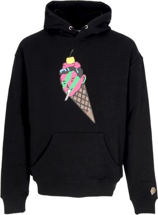 Icecream Man With Man Popover Hoodie - Heren - Hoodies - Zwart - XL - Katoen - Hoodies & sweatvesten