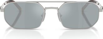 Prada 0pr D53s Rectangular Metal Frame Sunglasses