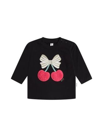 Huxbaby Cherry Rib Tee in Black at Nordstrom, Size 6-12M Au