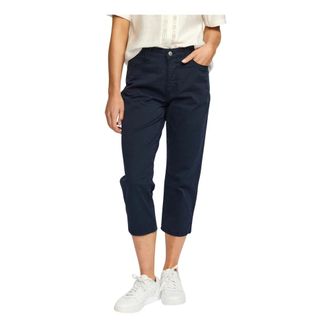 2-Biz Cropped Broeken - Dames - Vrijetijds broeken - Blauw - M - Katoen - Broeken