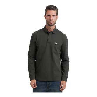 A|X Armani Exchange Lange Mouwen Polo - Heren - Polos - Groen - S - Katoen - Tops
