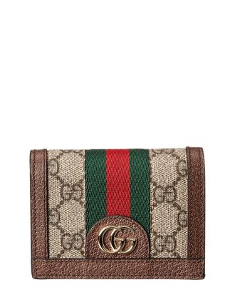 Gucci Ophidia Gg Supreme Canvas & Leather Card Case