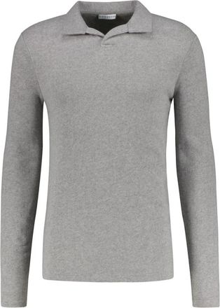 Kiefermann Tonin Long-sleeve Polo - Heren - Polos - Grijs - L - Katoen - Tops