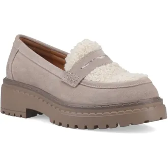 Hush Puppies Odessa Leren Dames TAUPE Instappers