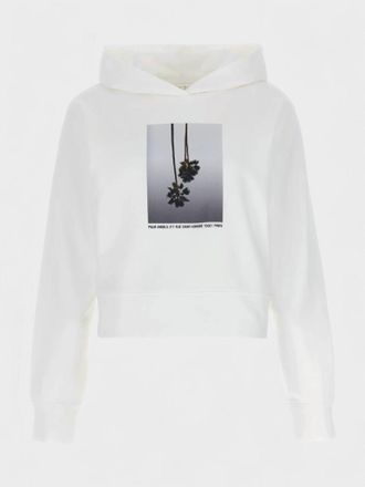 Palm Angels Womens Mirage Fitted Hoodie White - Size Medium