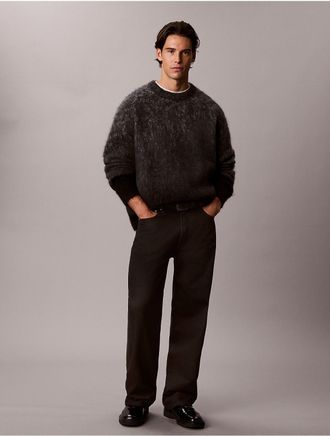 Calvin Klein Jeans Calvin Klein Mens Brushed Alpaca Blend Sweater - Black - XL