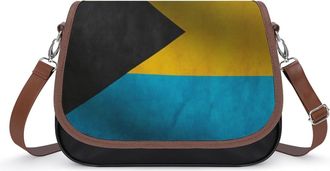 Generic Vintage Bahamas Flag Small Womens Crossbody Bags Shoulder Handbag with Adjustable Strap for Travel