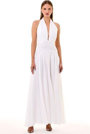 Nicholas Arella Halter Neck Dress in Ivory at Nordstrom, Size 10