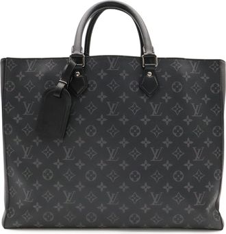 Louis Vuitton Black Gray Monogram Eclipse Monogram Eclipse Handbag Pouch Tote Bag (Pre-Owned)