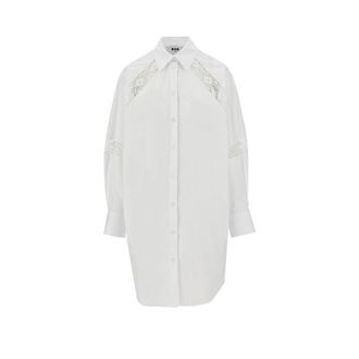 Msgm Shirt dress with lace inserts Woman 40