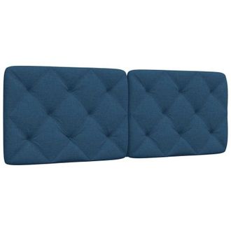 vidaXL Cuscino Testiera Blu 120 cm in Tessuto - Vidaxl