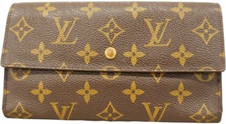 Louis Vuitton Brown Long Wallet (Tri-Fold) (Pre-Owned)