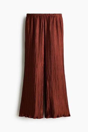 H&M Crinkled Trousers in Dark Red at Nordstrom, Size Xx-Large