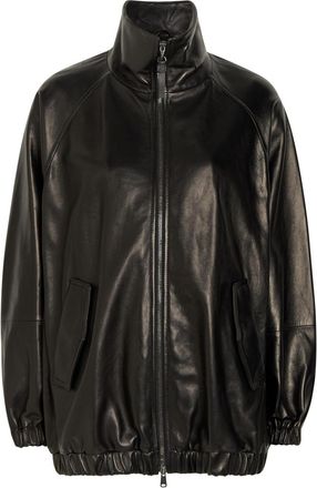 Brunello Cucinelli Funnel-neck Leather Jacket - Black - 42 (UK10 / S)