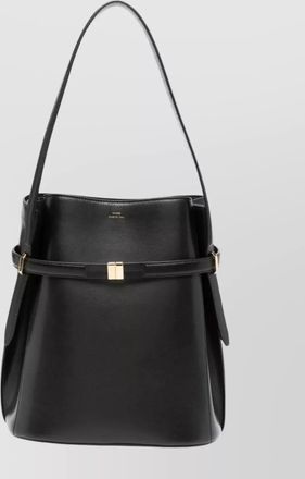 Toteme belted leather bucket bag