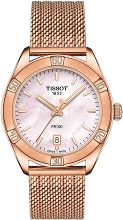 Tissot Pr 100 Sport Chic Womens Rose Gold Watch T1019103315100 Stainless Steel - One Size