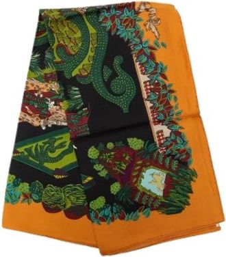 Herm&egrave;s Pre-owned Le Paradis du Roy Sjaal - Dames - Vintage Accessoires - Veelkleurig - ONE Size - Vintage