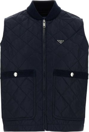 Prada Blue Mandarin Collar Jacket