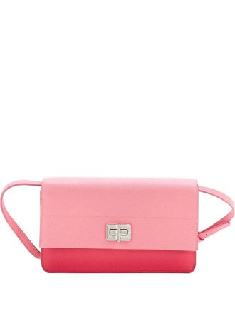 Prada Turn Lock Wallet Saffiano Leather Small crossbody bag - Roze