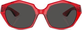 Oliver Peoples translucent oversize-frame sunglasses - women - Acetate - 57 - Red