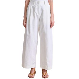 Apiece Apart Womens Cropped Cybil Trouser In Cream