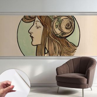 Tulup Carta Da Parati Autoadesiva - Fotomurale - Decorazione Parete - Stile Elegante - Decorazione Casa - Ritratto In Stile Art Nouveau 250x104 Cm