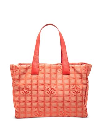 Chanel 2002-2003 New Travel Line Nylon tote bag - women - Calf Leather/Nylon - One Size - Orange