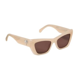 Palm Angels Sunglasses, female, Beige, ONE SIZE, Elegant Fashion Sunglasses