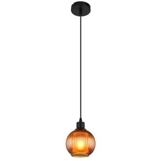 Globo Lighting L&aacute;mpara Colgante - Zumba - Rojo - Vidrio - &Oslash; 15cm - E27