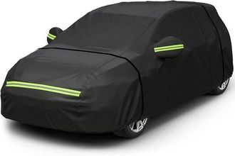 OEM Funda Impermeable Para Coche - Funda Exterior Para Hatchback - Protege Tu Coche - Tela Oxford De 5 Capas - Longitud: 370-400 Cm - Color Negro