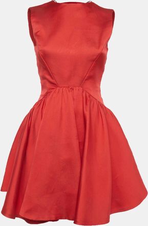 Zuhair Murad Red Satin Flared Mini Dress