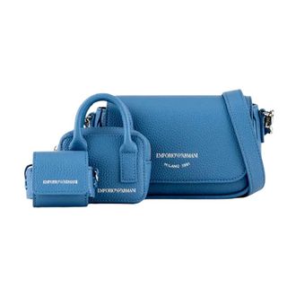 Emporio Armani Crossbody tas - Dames - Tassen - Blauw - Maat: ONE Size Leer