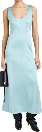 Proenza Schouler Isabelle Sleeveless Midi Dress In Sea Glass