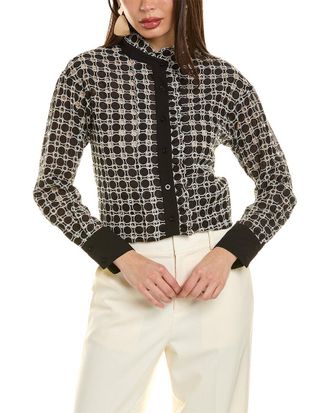 Gracia Circle Embroidered Shirt