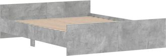 vidaXL Bed Frame without Mattress Concrete Grey 160x200 cm Vidaxl