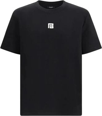 Balmain Loose SS T-Shirt - Dames - T-shirts - Zwart - S - Katoen - Tops