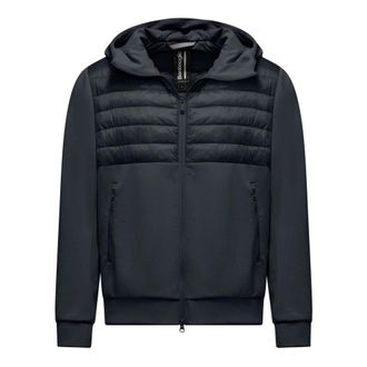 Bomboogie Winter Jackets, male, Blue, Size: 2XL Bi-material nylon and knit jacket