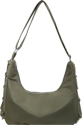 Generic Nylon Shoulder Bag with Zipper Underarm Bag Hobo Bag for Women Work(Green) (Green)