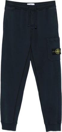 Stone Island Pantaloni con coulisse e tasca applicata - Blu