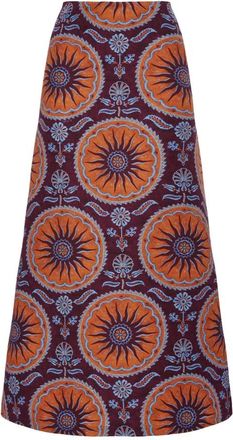 La DoubleJ Winter A-Line Rok Sovereign Print - Dames - Midirokken - Veelkleurig - M - Wol - Rokken