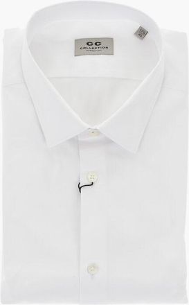 Corneliani CC COLLECTION Solid Cotton Poplin Shirt size 45
