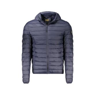 Cavalli Jassen, Heren, Blauw, M, Leer, Hooded Padded Jacket