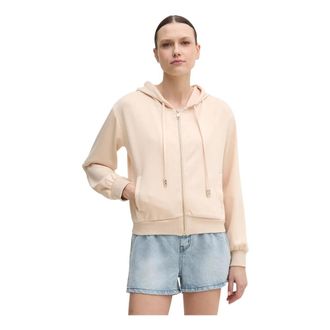 Gaud&igrave; Hoodies & sweatvesten, Dames, Beige, L, Polyester, Zip Hoodie