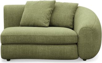 Castlery Fable Right Arm Sofa Customized, (Washed Chenille) Moss, Machine Washable, Ultra Deep Seats for Sofas, Castlery Brand